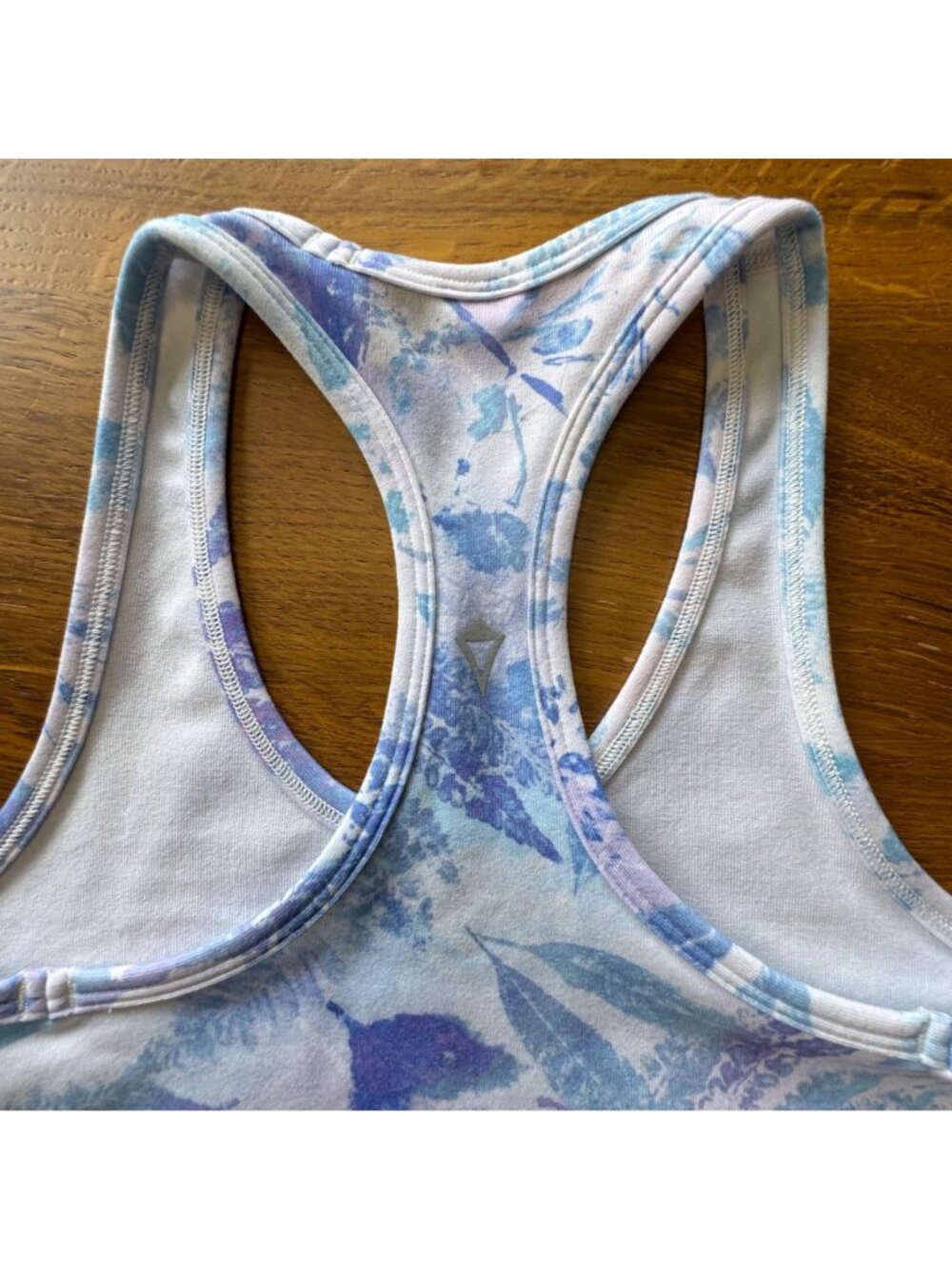 IVIVVA Lululemon Racerback Tank Top Girls 8 Leaves Blue Purple Athletic Shirt - Picture 4 of 8